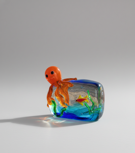 Figura de Pulpo de Vidrio Soplado a Mano, Arte para Acuario, Prensapapeles de Vidrio, Adorno Decorativo de Animal Marino, Decoración para el Hogar y Escritorio, Regalo - Product Image 1