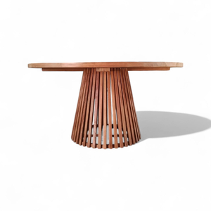 Juego de mesa de comedor redonda de teca de estilo lujoso para decoración del hogar y muebles de jardín - Product Image 4