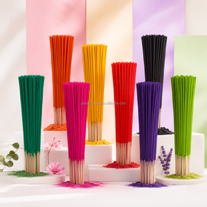 Bâtons d'encens colorés de 9 pouces, écologiques, pour l'été, Agarbatti religieux pour la prière, le temple, l'aromathérapie, vente en gros, export en vrac - Product Image 3