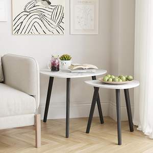 Mesita de noche de madera blanca, mesa de centro pequeña, mesita de noche para sala de estar, dormitorio y decoración de oficina - Product Image 3