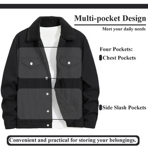 Maktra Wholesale ODM Mens Cotton Coated Denim Jacket XL Custom Windbreaker Smart Casual <b>Yarn</b> Dyed Stand Collar Breathable - Product Image 3