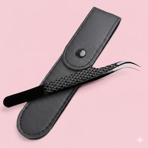 Pince à cils antistatique noire personnalisable avec logo, non magnétique, qualité chirurgicale, outils de beauté pour cils, pince à cils de haute précision pour volume - Product Image 5