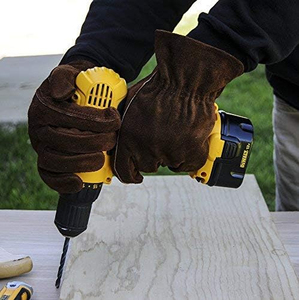 Gants de travail en cuir de vachette de haute qualité, résistants à l'abrasion, pour la conduite et la sécurité industrielle, protection personnelle - Product Image 5