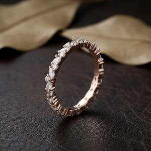 Hermoso Anillo de Circonita Cúbica con Engaste Pavé Completo, Plata de Ley 925, Anillo de Promesa, Aniversario, Boda - Product Image 6