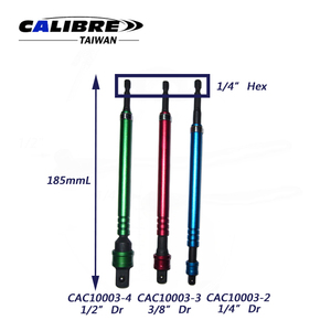 อะแดปเตอร์ต่อหัวบล็อกขันน็อตแบบมีสีระบุขนาด 7 นิ้ว ยี่ห้อไต้หวัน รุ่น CALIBRE  แบบยาวพิเศษ ขนาด 1/4, 3/8 หรือ 1/2 นิ้ว - Product Image 3