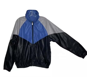 Chaqueta Cortavientos Impermeable y Resistente al Viento para Hombre, con Cierre Completo, Mangas Largas, Diseño de Bloques de Color, Tallas Grandes, 100% Poliéster OEM - Product Image 3