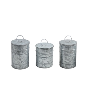 โถเคลือบสังกะสีทรงกลมดีไซน์แบบทำด้วยมือโหลเคลือบด้วยเหล็กดีไซน์แบบสมบูรณ์ - Product Image 1