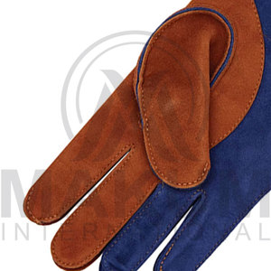 Gants de fauconnerie en cuir nubuck véritable double couche de qualité supérieure faits à la main - Product Image 5