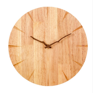 Horloge Murale en Bois Naturel à Affichage Simple à Aiguilles, Idéale pour Salon, à Moteur Électrique, Parfaite pour Mariages - Offre Spéciale - Product Image 6