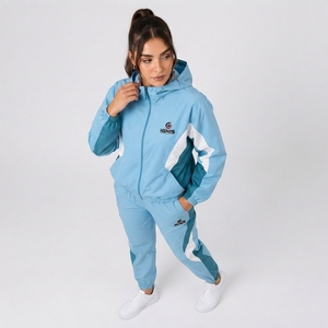 <b>Women</b> <b>Windbreaker</b> Tracksuit Full Zip Jacket Matching Trousers Two Piece Casual Athletic Wear Breathable Outdoor Sports Clothing - Product Image 2