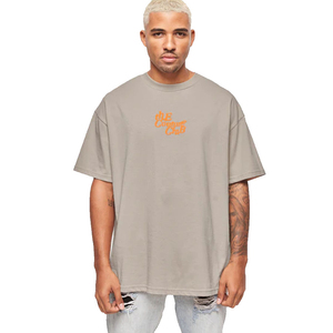 T-shirt en coton personnalisable, écologique, coupe ample pour homme, couleur unie, style streetwear, impression en relief, grammage lourd, logo frontal - Product Image 2