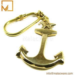 ทองเหลือง Anchor กระเป๋าเครื่องประดับอุปกรณ์เสริมโลหะพวงกุญแจผู้ถือขายส่งการออกแบบหลายทางเลือกนักเรียนโลหะพวงกุญแจ - Product Image 4