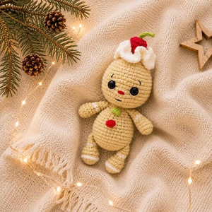 Combo de Juguetes Educativos de Algodón de Fantasía, 5 Piezas, Patrón de Amigurumi de Ganchillo Navideño sin Coser, Diseño Mixto - Product Image 4