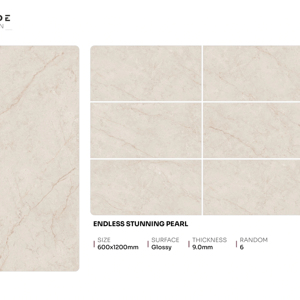 Carreaux de porcelaine brillants de luxe modernes de designer, format 600x1200, grands carreaux pour la décoration intérieure - Product Image 1