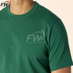 Camiseta de Hombre de Lujo OEM, 100% Algodón, Cuello Redondo, Hombros Caídos, Diseño de Logotipo Personalizado para Fitness, Logotipo Personalizable - Product Image 3