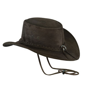 Sombrero de Verano Casual para Adultos al por Mayor, Diseño Personalizado, Protección Solar, Ala Ancha Ajustable, Estilo Vaquero de Cuero - Product Image 3