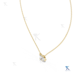 จี้เพชร Toi et Moi สร้อยคอทอง14K 18K สำหรับผู้หญิงหินสองก้อนรูปทรงลูกแพร์งานแต่งงานในห้องปฏิบัติการ - Product Image 4