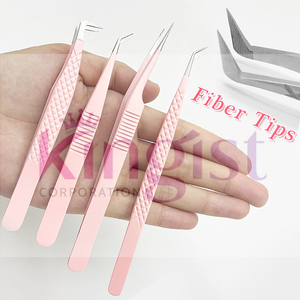 Nuevas Pinzas para Extensión de Pestañas con Punta de Fibra, Acero Inoxidable, Marca Privada, Venta al por Mayor, Juego de Pinzas para Pestañas - Product Image 6