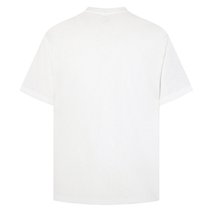 เสื้อยืดคอเต่าแขนสั้นสีขาวสำหรับผู้ชาย ทรงปกติ พิมพ์ลายตัวอักษรโลโก้ด้านหน้า ผ้าถักอย่างดี เหมาะสำหรับใส่ในโอกาสทางการ - Product Image 4