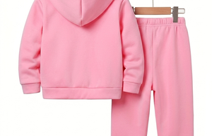 Conjunto de Sudadera con Capucha y Pantalones de Gato de Dibujos Animados Rosa para Niñas, Chándal Casual de Manga Larga, Ropa de Otoño de Algodón Transpirable para Niños - Product Image 5