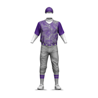 Seragam Baseball Custom Logo Tim Anda Pakaian Olahraga Bernapas Seragam Baseball Softball untuk Pria Bernapas