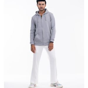 Sweat à capuche avec poche kangourou pour homme, couleur noire, fermeture éclair, écologique, sweat d'hiver de haute qualité en tissu polaire - Product Image 4