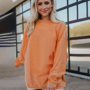 Sudadera con capucha extragrande para mujer, forrada, corta, estampada, informal, personalizada, antipilling, de punto, para otoño/invierno, OEM, ¡la más vendida! - Product Image 2