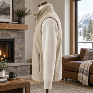 Gilet en polaire avec tissu doux et chaud, coupe confortable, design léger, coutures durables et isolation confortable, idéal pour l'extérieur - Product Image 5