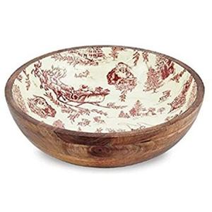 Cuenco de Color esmaltado de forma redonda de Material de madera, estilo elegante, aspecto moderno, para servir helado, aperitivos, cuenco decorativo para el hogar - Product Image 1