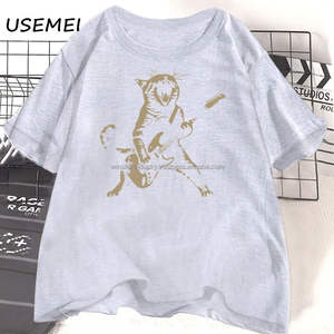 Camiseta ajustada corta en blanco de algodón/bambú/fibra 100% personalizada al por mayor, camiseta de marca con logotipo informal liso para hombre - Product Image 3