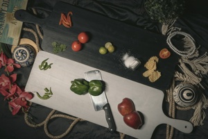 Planche à découper artisanale en bois de manguier de haute qualité, personnalisée, blanche, multi-usages, pour la cuisine à domicile, en plastique - Product Image 6
