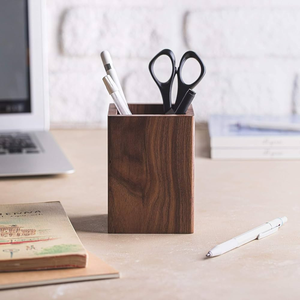 Wood Pen <b>Holder</b> Rectangular Desk Writing Stationary Organizer Pen <b>Holder</b> Stationery <b>Makeup</b> Accessaries <b>Holder</b> - Product Image 5