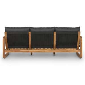 Sofá de Exterior con Estructura de Madera de Teca Sólida Resistente a la Intemperie, con Juego de Cojines Resistentes al Sol, para Hoteles, Resorts, Piscinas, Muebles Comerciales - Product Image 4