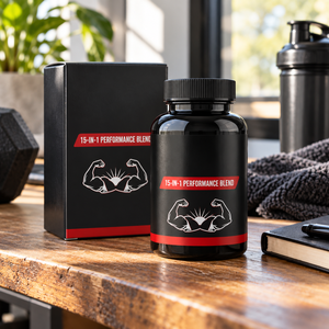 Gélules de performance 15-en-1 à marque privée OEM, 120 unités, soutien énergétique et d'endurance, supplément à base de plantes, logo personnalisé - Product Image 3