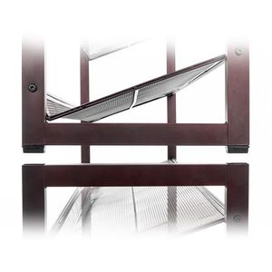 4-Tier Iron Oblique Plane Shoe Rack with Chromeplate Finish - Product Image 4