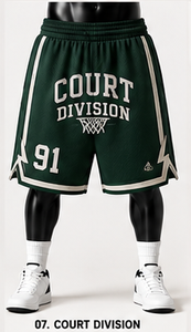 Shorts de basketball pour hommes 23, imprimé personnalisé par sublimation, séchage rapide, style sportif, taille à cordon de serrage - Product Image 3