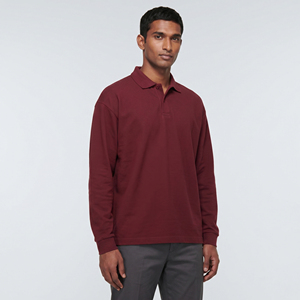 Polo à manches tombantes pour homme, style streetwear oversize, coupe ample, mode urbaine masculine - Product Image 1