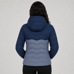 Casual Wear <b>Women</b> Puffer <b>Jacket</b> Warm <b>Lightweight</b> Quilted Winter Coat Custom Logo Full Zipper Hooded Outerwear Puffer <b>Jacket</b> - Product Image 5