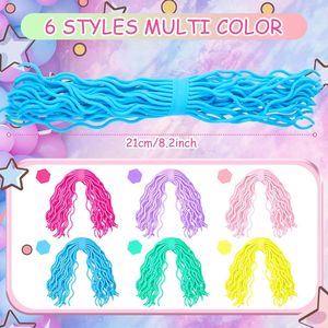 Set di 6 Giocattoli Sensoriali a Forma di Spaghetti Elastici, Regali Educativi per Bambini, Cubi Antistress - Product Image 2