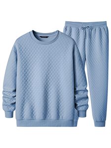Conjunto de Sudadera con Capucha Acolchada y Bordada Negra para Hombre, Corte Regular, Informal, Tejido de Poliéster, Ropa de Invierno Impermeable - Product Image 6