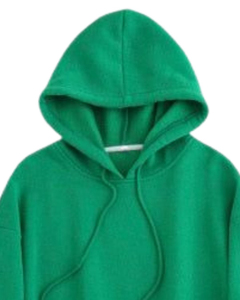 Conjunto Deportivo Unisex Verde con Capucha, Manga Larga, Color Sólido, Informal, Transpirable, Holgado, de Algodón para Adultos - Product Image 5