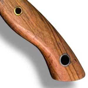 Cuchillos de Caza de Primera Calidad con Hoja Curva con Patrón de Damasco y Mango Decorativo de Madera para Campismo en la Naturaleza - Product Image 6