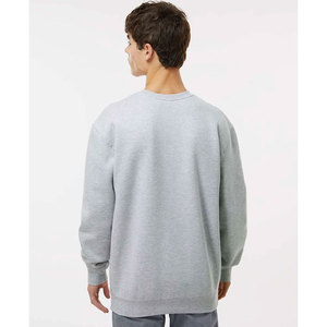 <b>Men's</b> <b>Grey</b> Crew Neck <b>Sweatshirt</b> Regular Fit Solid Color Cotton French Terry Pullover Casual Wear <b>Sweatshirt</b> Style - Product Image 3