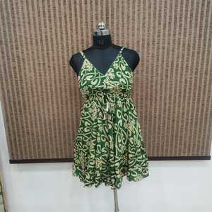 Women's Daily Summer Boho Simple Floral Printed Silk Viscose Polyester Woven Loose Silhouette Floor-Length Ruffle Hem <b>Elastic</b> - Product Image 3