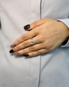 Best Selling Floral <b>Ring</b> With <b>Emerald</b> And Marquise Cut Lab Grown Diamond 925 <b>silver</b> Wholesale OEM Fine Jewelry Supplier - Product Image 4