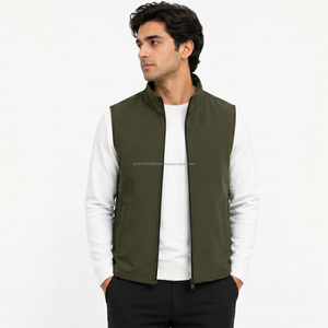 Gilet sans manches en toile pour homme, fermeture éclair, décontracté, hiver, extérieur, couleur unie, vintage, multi-poches, réversible, chaud, très vendu - Product Image 5
