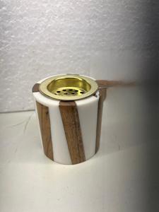 Quemador de Incienso de Cerámica Blanca, Porta Incienso Dorado, Difusor Decorativo de Aromaterapia para Regalo de Ramadán - Product Image 2