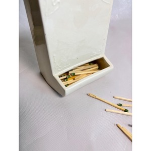 Vintage Ceramic <b>Match</b> <b>Box</b> With Embossed <b>Matches</b> Logo Durable Household Use - Product Image 4