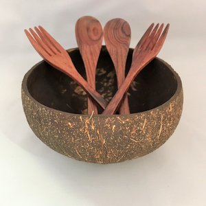 Cuenco de cáscara de coco orgánico ecológico de Vietnam 100%, artesanías naturales hechas a mano, pulido, otro estilo perfecto para la decoración del hogar - Product Image 1