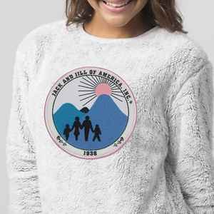 Sudadera con Logotipo de Peluche para Niñas Jack and Jill, Sudadera de Felpa Sherpa de Manga Larga, Cálida y Acogedora para Invierno, Top Juvenil de Moda - Product Image 5